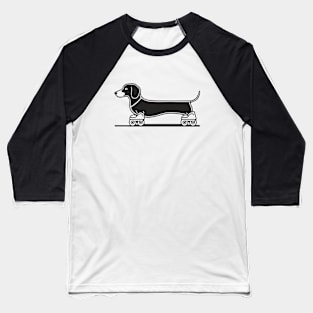 Dachshund dog Roller Skagin Baseball T-Shirt